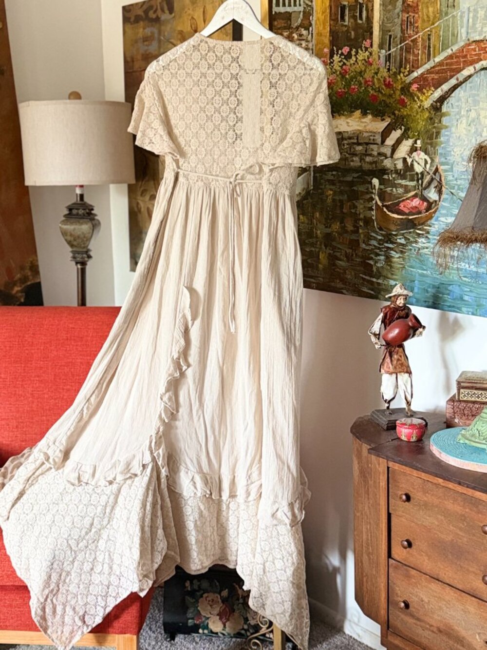 Free People Cream Lace Maxi Dress XS. $108 - Picture 14 of 16